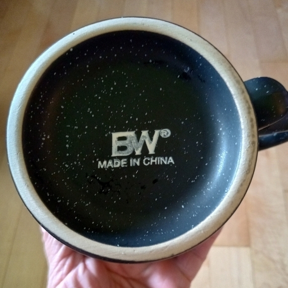 Black white speckled coffee cup - Picture 2 of 3